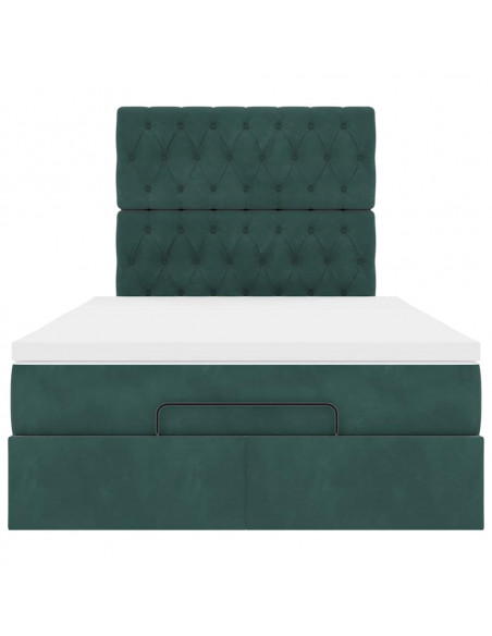 Struttura Letto Pouf con Materassi 120x200 cm Velluto