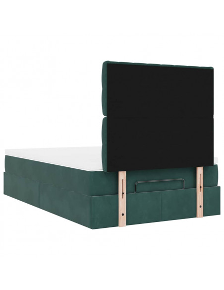 Struttura Letto Pouf con Materassi 120x200 cm Velluto