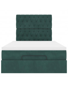 Struttura Letto Pouf con Materassi 120x200 cm Velluto 2