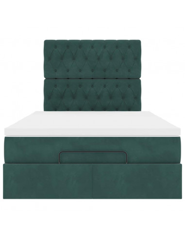 Struttura Letto Pouf con Materassi 120x200 cm Velluto