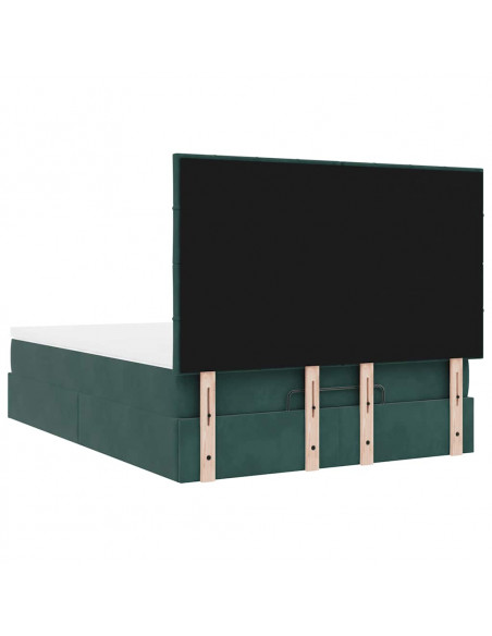 Struttura Letto Pouf con Materassi 140x190 cm in Velluto