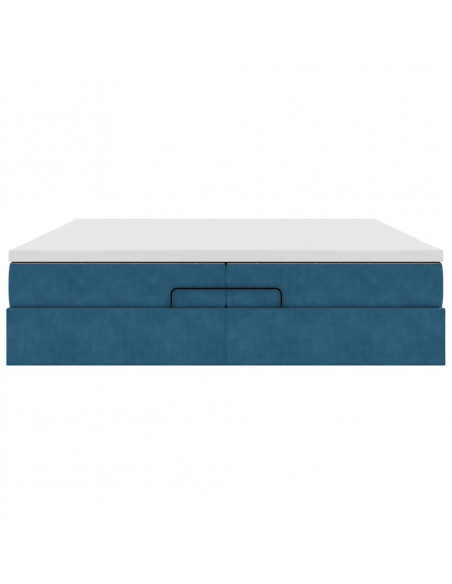 Struttura Letto Pouf con Materassi 200x200 cm Velluto