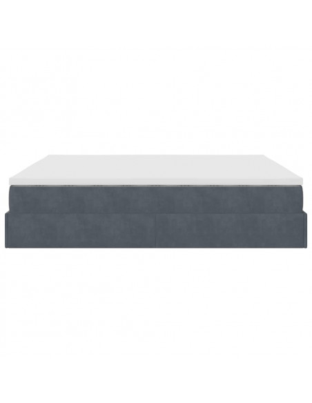 Struttura Letto Pouf con Materassi 200x200 cm Velluto