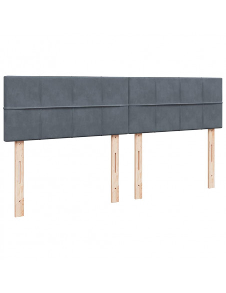 Struttura Letto Pouf con Materassi 200x200 cm Velluto