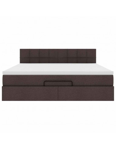 Struttura Letto Pouf con Materasso 160x200 cm in Tessuto