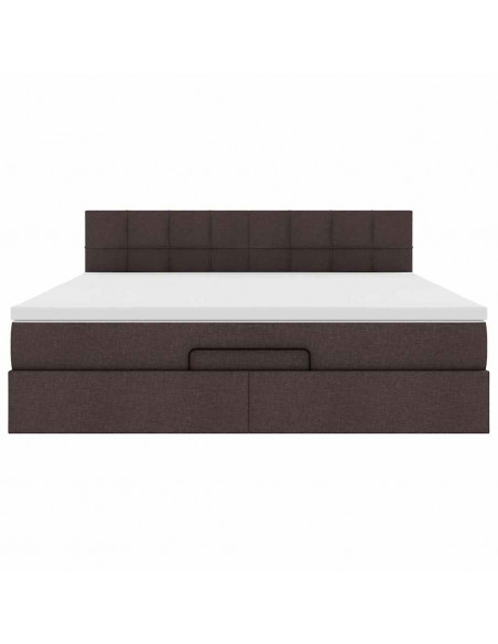 Struttura Letto Pouf con Materasso 160x200 cm in Tessuto