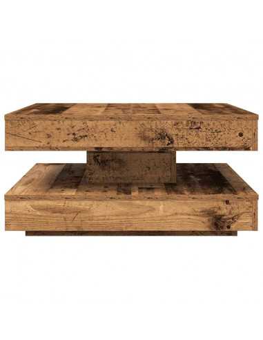 Tavolino da Caffè Girevole a 360 Gradi Antico 70x70x34,5 cm