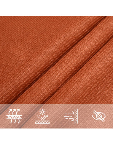 Vela Parasole 160 g/m² Arancione 2x2 m in HDPE