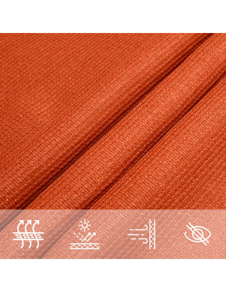 Vela Parasole 160 g/m² Rettangolare Arancione 5x6 m in HDPE