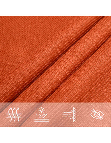 Vela Parasole 160 g/m² Trapezio Arancione 4/5x3 m in HDPE