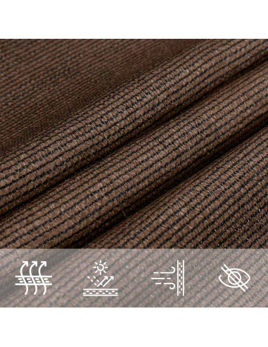 Vela Parasole 160 g/m² Trapezio Marrone 4/5x4 m in HDPE