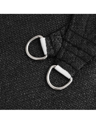 Vela Parasole 160 g/m² Trapezio Nero 4/5x4 m in HDPE