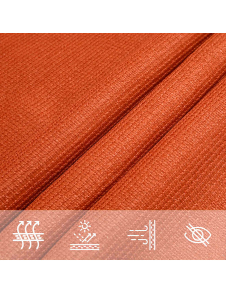 Vela Parasole 160 g/m² Triangolare Arancione 3x4x5 m in HDPE