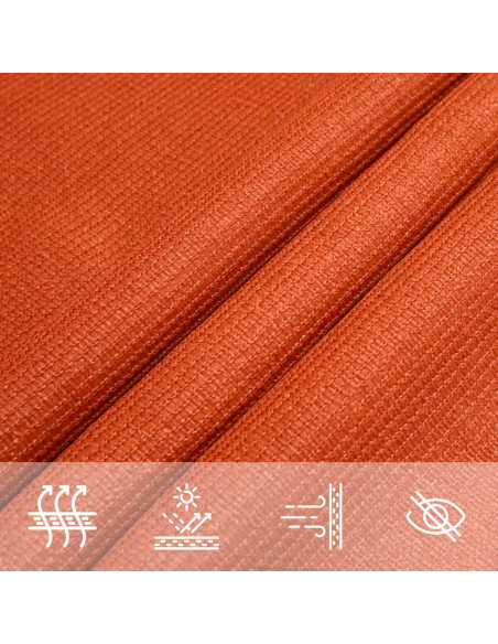 Vela Parasole 160 g/m² Triangolare Arancione 5x5x6 m in HDPE