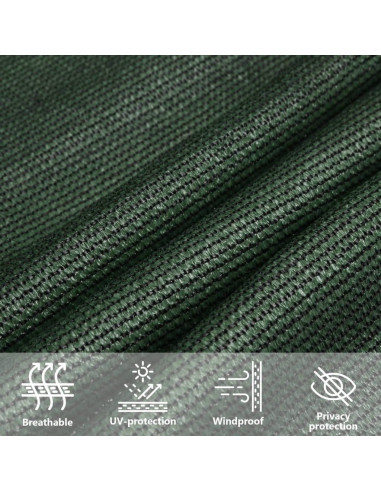 Vela Parasole 160 g/m² Verde Scuro 3x3x3 m in HDPE