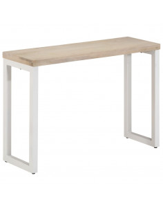 Tavolo Consolle Marrone 110x35x76 cm Massello Mango e Ferro 2