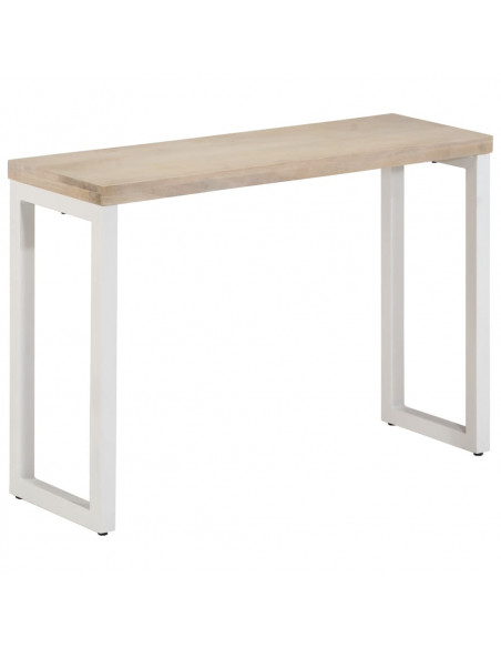 Tavolo Consolle Marrone 110x35x76 cm Massello Mango e Ferro