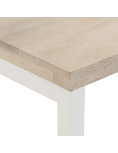 Tavolo Consolle Marrone 110x35x76 cm Massello Mango e Ferro