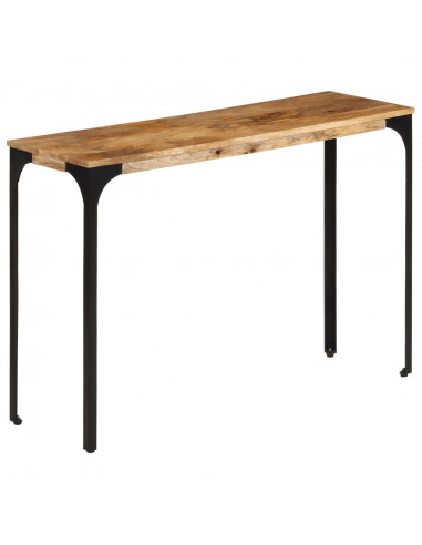 Tavolo Consolle Marrone 110x35x76 cm Massello Mango e Ferro