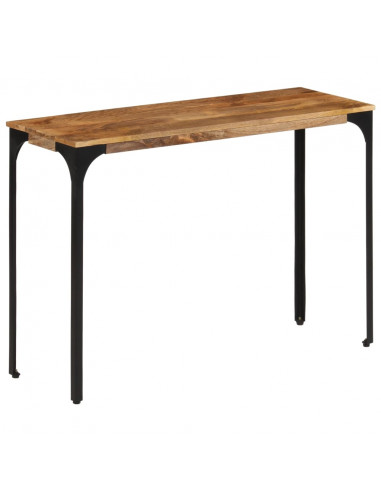 Tavolo Consolle Marrone 110x35x76 cm Massello Mango e Ferro