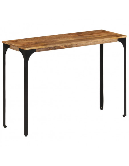 Tavolo Consolle Marrone 110x35x76 cm Massello Mango e Ferro