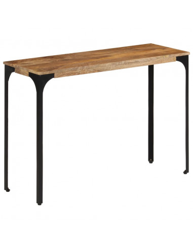 Tavolo Consolle Marrone 110x35x76 cm Massello Mango e Ferro