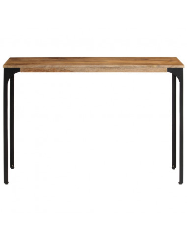 Tavolo Consolle Marrone 110x35x76 cm Massello Mango e Ferro