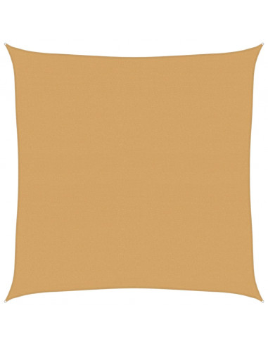 Vela Parasole 160 g/m² Quadrata Sabbia 5x5 m in HDPE