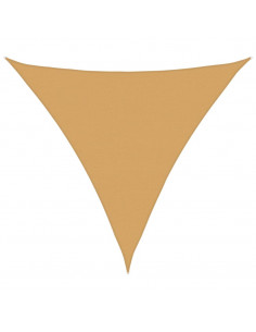 Vela Parasole 160 g/m² Triangolare Sabbia 5x5x5 m in HDPE 2