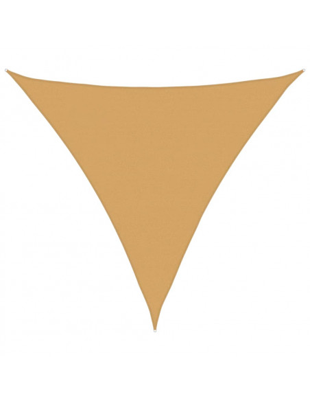 Vela Parasole 160 g/m² Triangolare Sabbia 5x5x5 m in HDPE