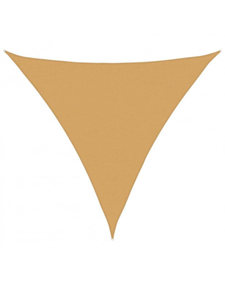 Vela Parasole 160 g/m² Triangolare Sabbia 6x6x6 m in HDPE