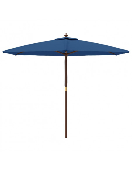 Ombrellone da Giardino con Palo in Legno Azzurro 299x240 cm