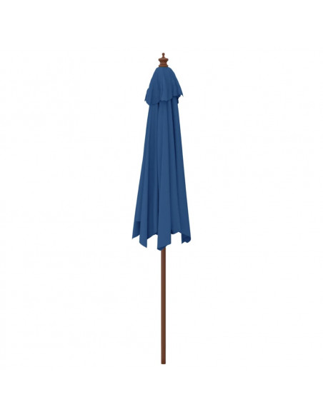 Ombrellone da Giardino con Palo in Legno Azzurro 299x240 cm