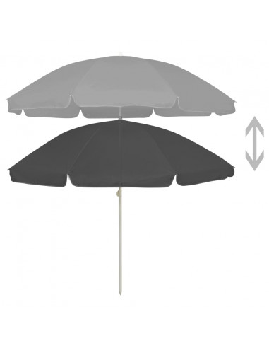 Ombrellone da Spiaggia Antracite 240 cm