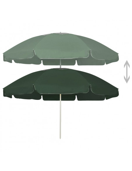 Ombrellone da Spiaggia Verde 240 cm