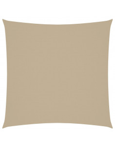Parasole a Vela in Tela Oxford Quadrato 6x6 m Beige 2