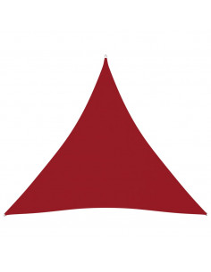 Parasole a Vela in Tessuto Oxford Triangolare 6x6x6 m Rosso 2