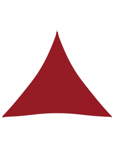 Parasole a Vela in Tessuto Oxford Triangolare 6x6x6 m Rosso