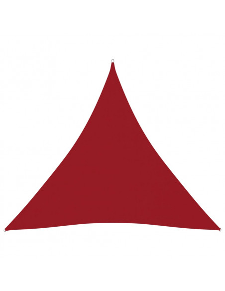 Parasole a Vela in Tessuto Oxford Triangolare 6x6x6 m Rosso