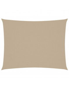 Parasole a Vela Oxford Rettangolare 5x6 m Beige 2