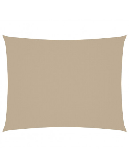 Parasole a Vela Oxford Rettangolare 5x6 m Beige