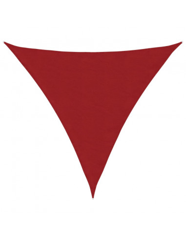 Parasole a Vela Oxford Triangolare 3,6x3,6x3,6 m Rosso