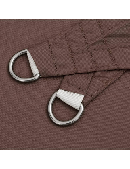 Parasole a Vela Oxford Triangolare 3x4x4 m Marrone