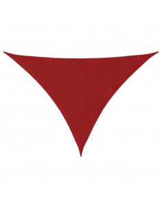 Parasole a Vela Oxford Triangolare 4x4x5,8 m Rosso 2