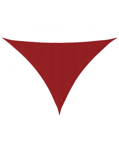 Parasole a Vela Oxford Triangolare 4x4x5,8 m Rosso