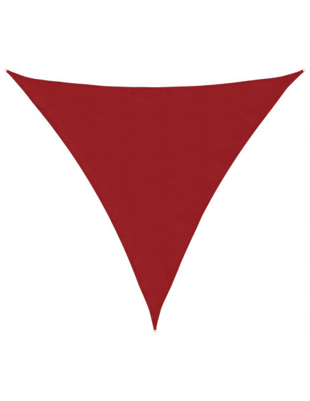 Parasole a Vela Oxford Triangolare 5x5x5 m Rosso