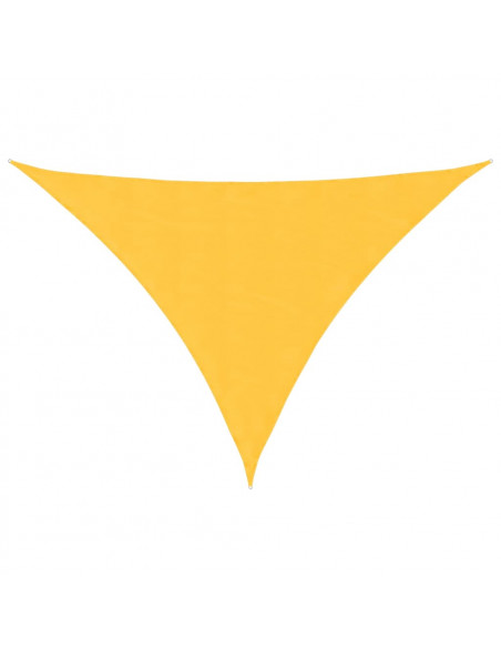 Parasole a Vela Oxford Triangolare 5x6x6 m Giallo