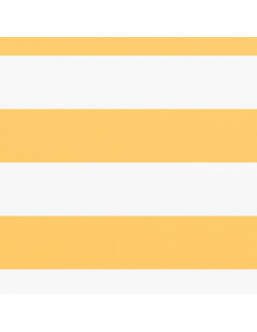 Paravento da Balcone Bianco e Giallo 75x300 cm Tessuto Oxford 2