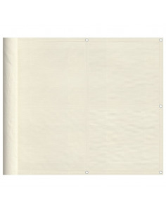 Paravento da Balcone Crema 90x700 cm 100% Poliestere Oxford 2
