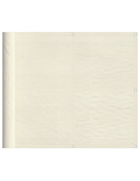 Paravento da Balcone Crema 90x700 cm 100% Poliestere Oxford